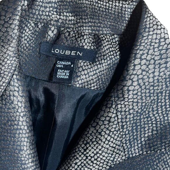 Louben black and gold snakeskin print jacket - Picture 6 of 10